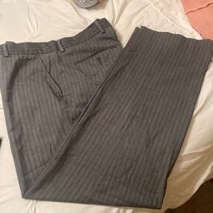 Perry Ellis Men’s dress pants, gray with white and black pin stripes.